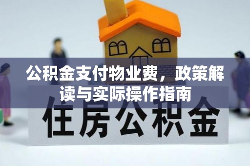 福州公积金支付物业费，政策解读与实际操作指南
