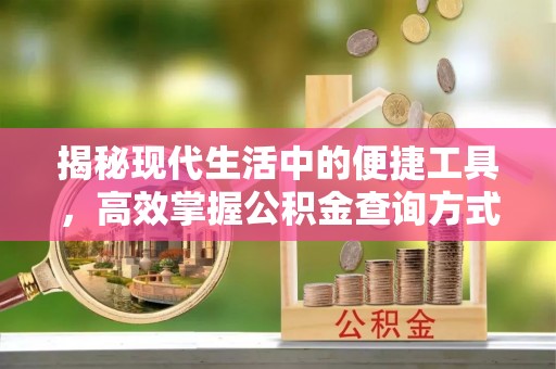 福州揭秘现代生活中的便捷工具，高效掌握公积金查询方式