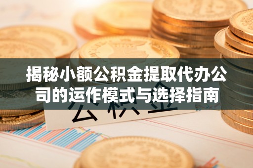 福州揭秘小额公积金提取代办公司的运作模式与选择指南